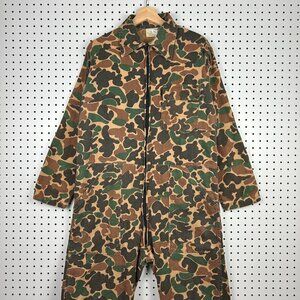 Duck Camo Frog Camo Hunting Coveralls Overall Size Medium 70s 80s Work Wear READ